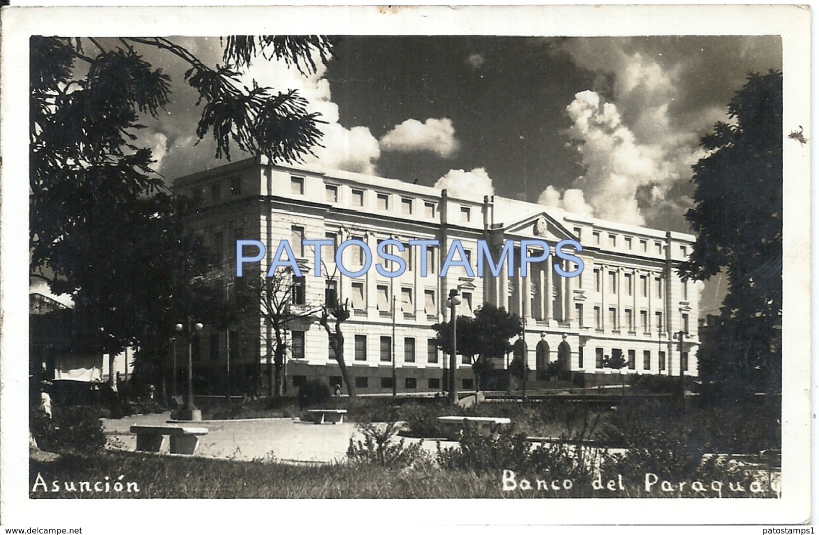 62249 PARAGUAY ASUNCION BANK BANCO CIRCULATED TO ARGENTINA POSTAL POSTCARD - Paraguay