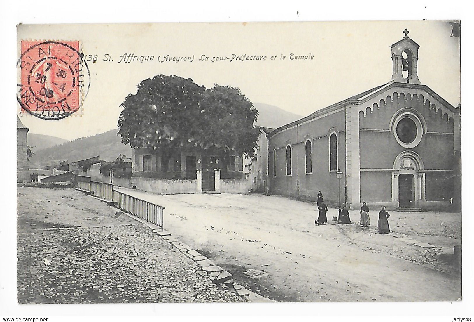 St-Afrique  (cpa 12)   La Sous-préfecture Et Le Temple-     - L 1 - Saint Affrique