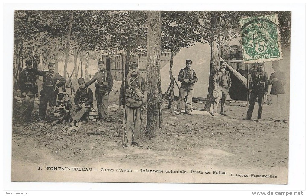 77 : Fontainebleau - Camp D´Avon - Infanterie Coloniale - Poste De Police - Fontainebleau