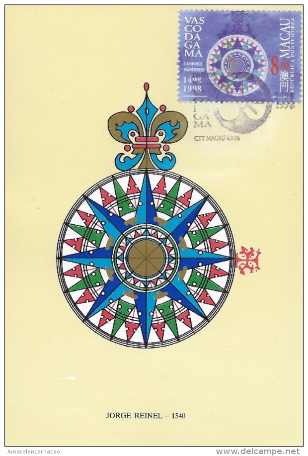 2 SCANS - CARTE MAXIMUM -  MAXICARD - MAXIMUMKARTE - MAXIMUM CARD - MACAO / MACAU - PORTUGAL 1498 / 1998 - VASCO DA GAMA - Tarjetas – Máxima