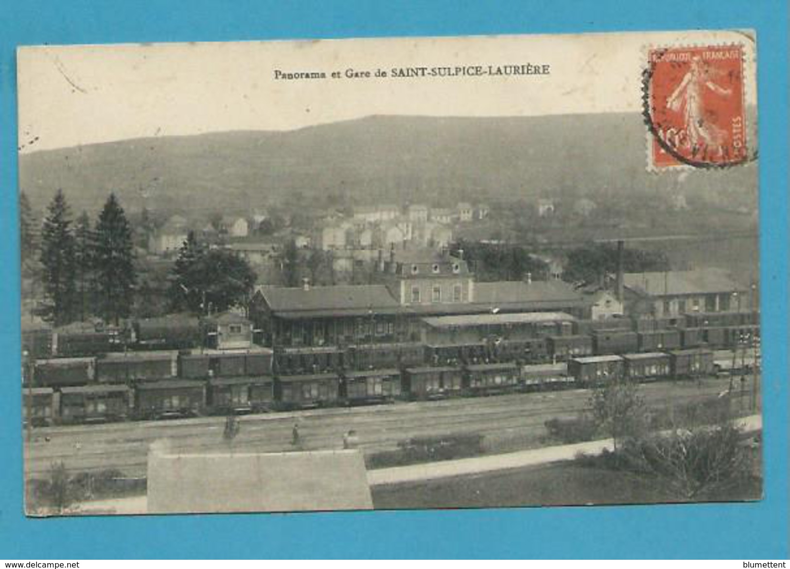 CPA - Vue Panoramique Chemin De Fer Trains La Gare SAINT-SULPICE-LAURIERE 87 - Sonstige & Ohne Zuordnung