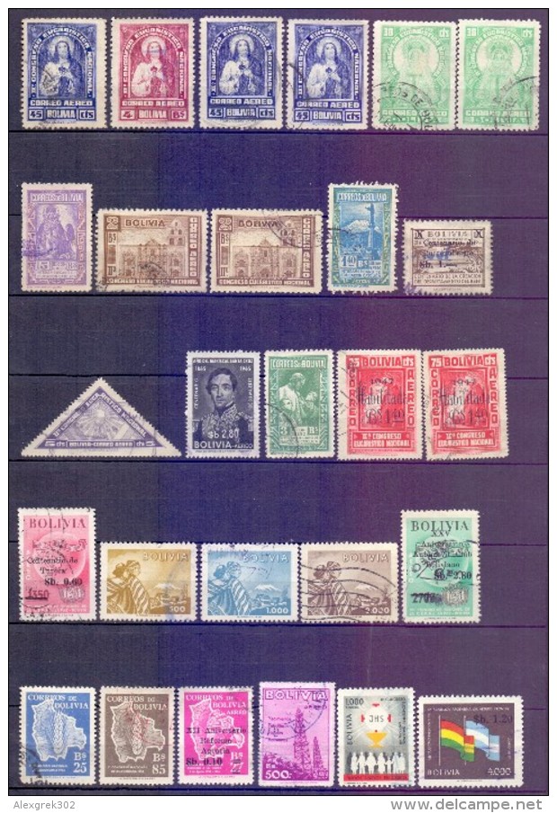 USED BOLIVIA 1945-66, 74V. - Bolivie