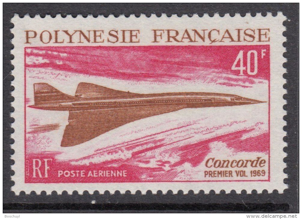 Polynesie, 1969, Concorde, Airplane, MNH, Michel 92, French Polynesia - Other & Unclassified