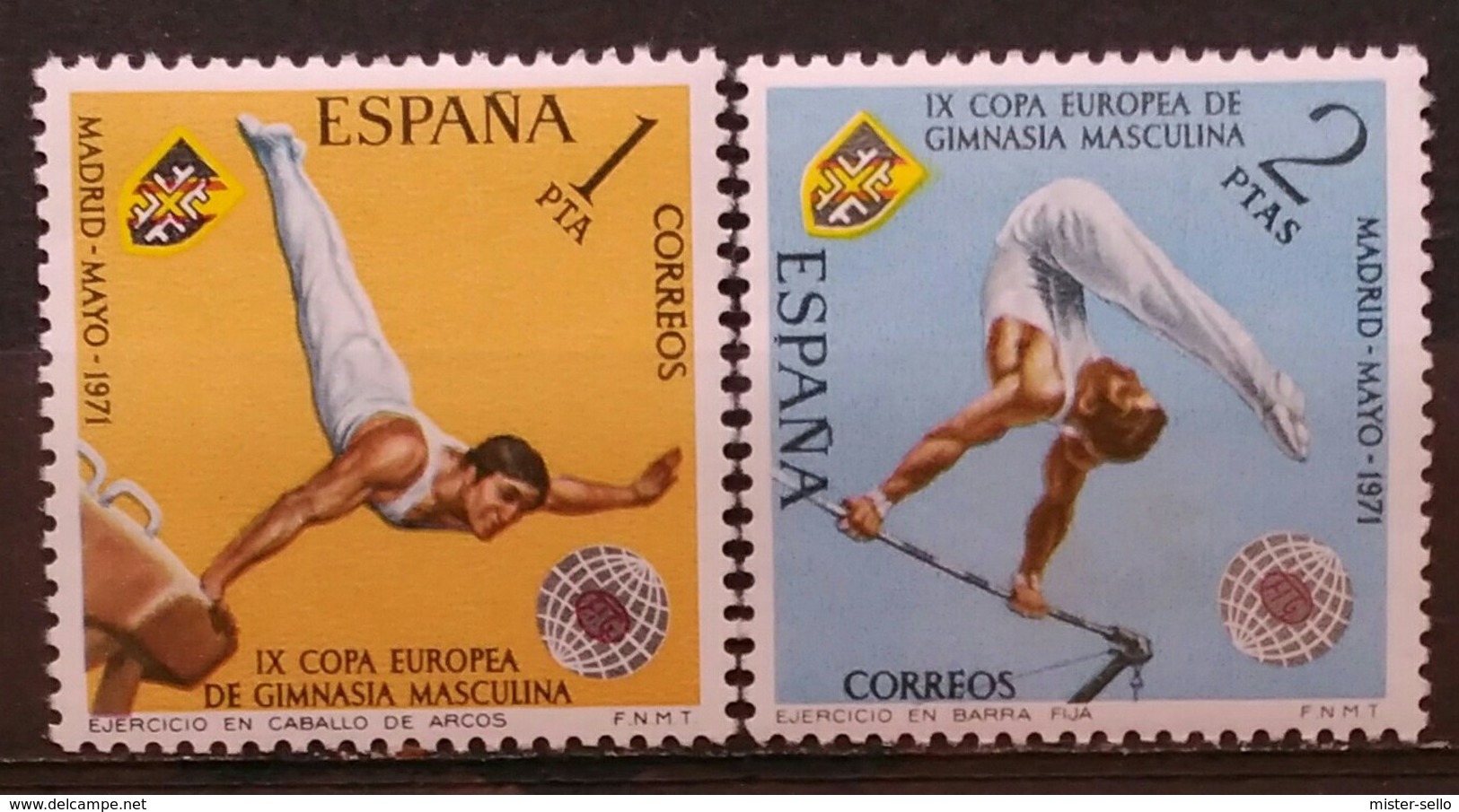 ESPAÑA 1971. Campeonato Europeo De Gimnasia Masculina. NUEVO - MNH ** - Ungebraucht
