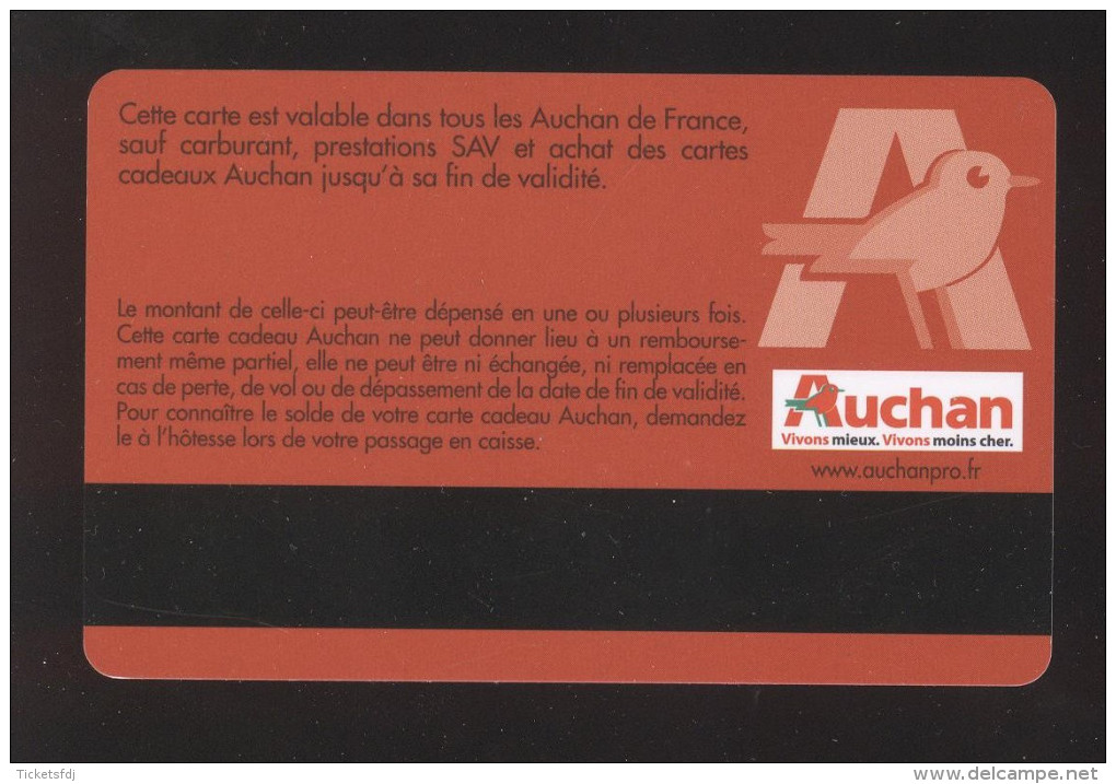 GIFT CARD - Carte Cadeau Auchan - JOYEUSES FETES - 70 € CE DUPONT RESTAURATION - Cartes Cadeaux