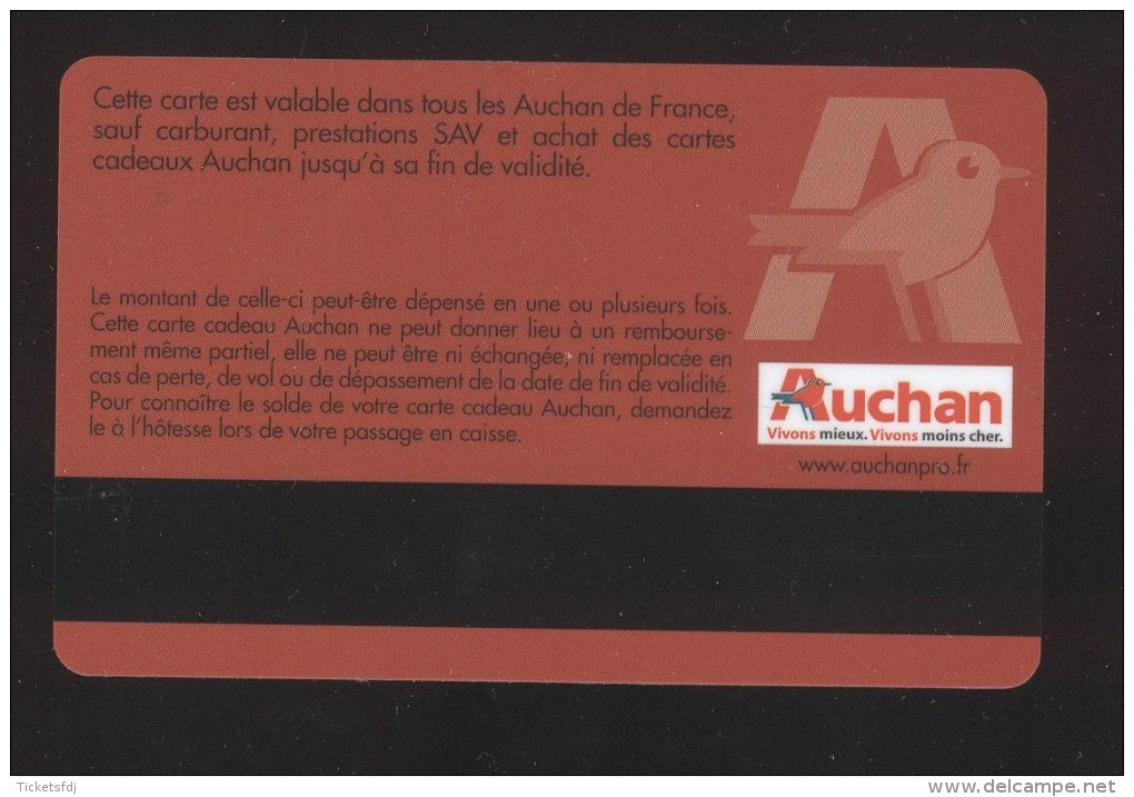 GIFT CARD - Carte Cadeau Auchan - JOYEUSES FETES - 120 € CE MACO PRODUCTIONS - Cartes Cadeaux