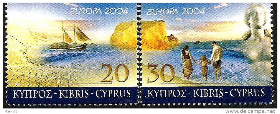 Cyprus - 2004 - Europa CEPT - Vacations - Mint Booklet Stamp Set (type 2) - Neufs