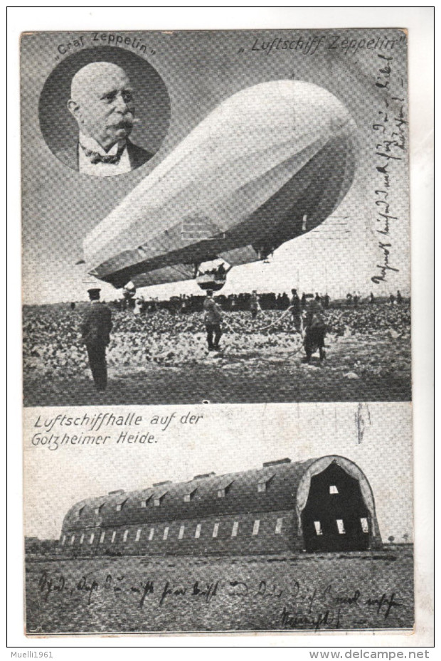 Nr.  7841,  Zeppeline,  Luftschiffhalle Auf Der Golzheimer Heide - Airships