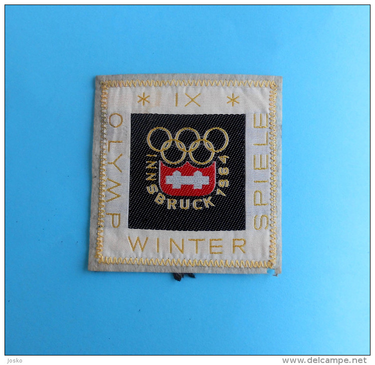 WINTER OLYMPIC GAMES 1964. INNSBRUCK - Original Vintage Olympics Patch * Olympiad Olympia Olympiade Olimpische Spiele - Bekleidung, Souvenirs Und Sonstige