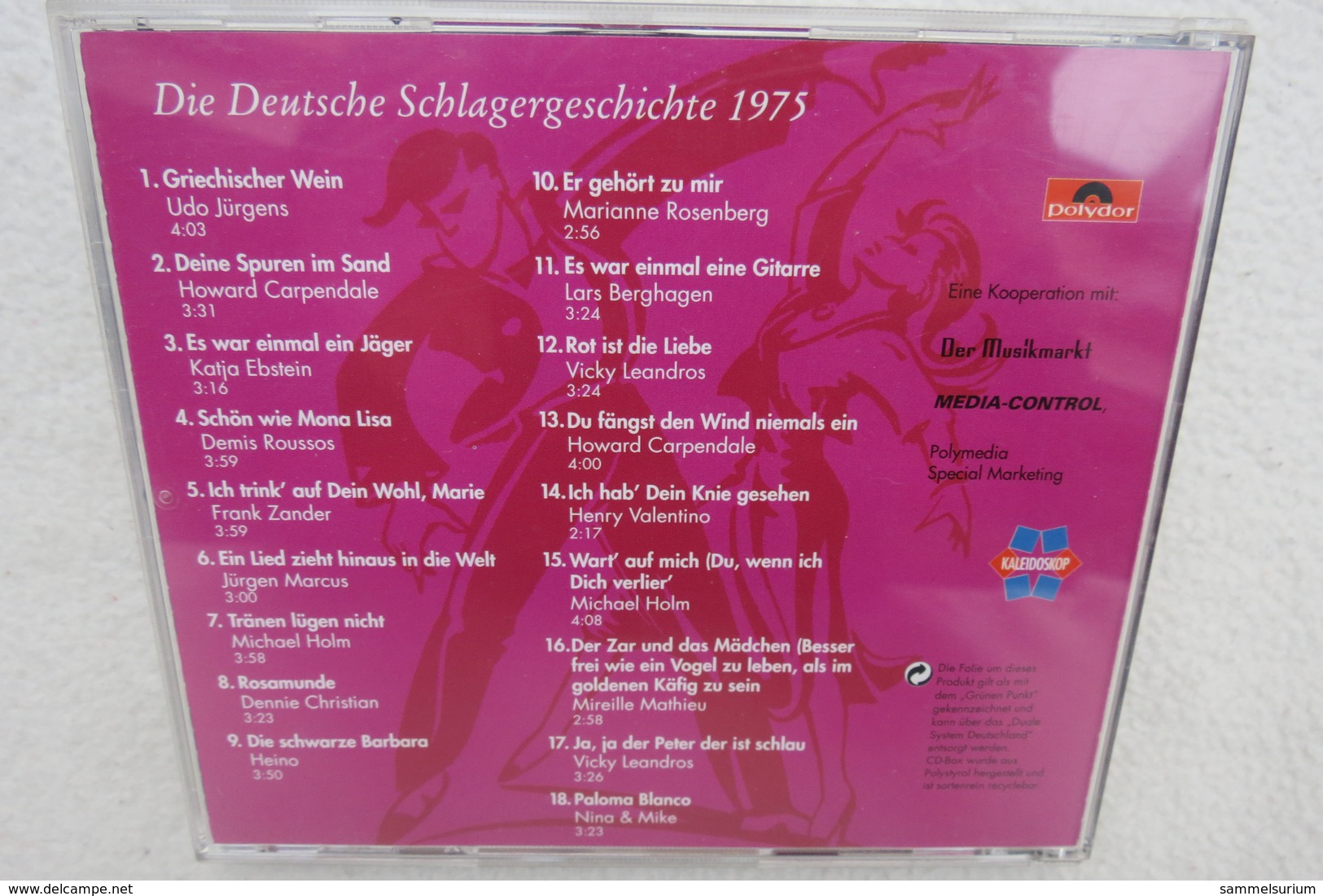 CD "Die Deutsche Schlagergeschichte 1975" Authentische Tondokumentation Erfolgreicher Dtsch. Titel Im Original 1959-1988 - Sonstige - Deutsche Musik