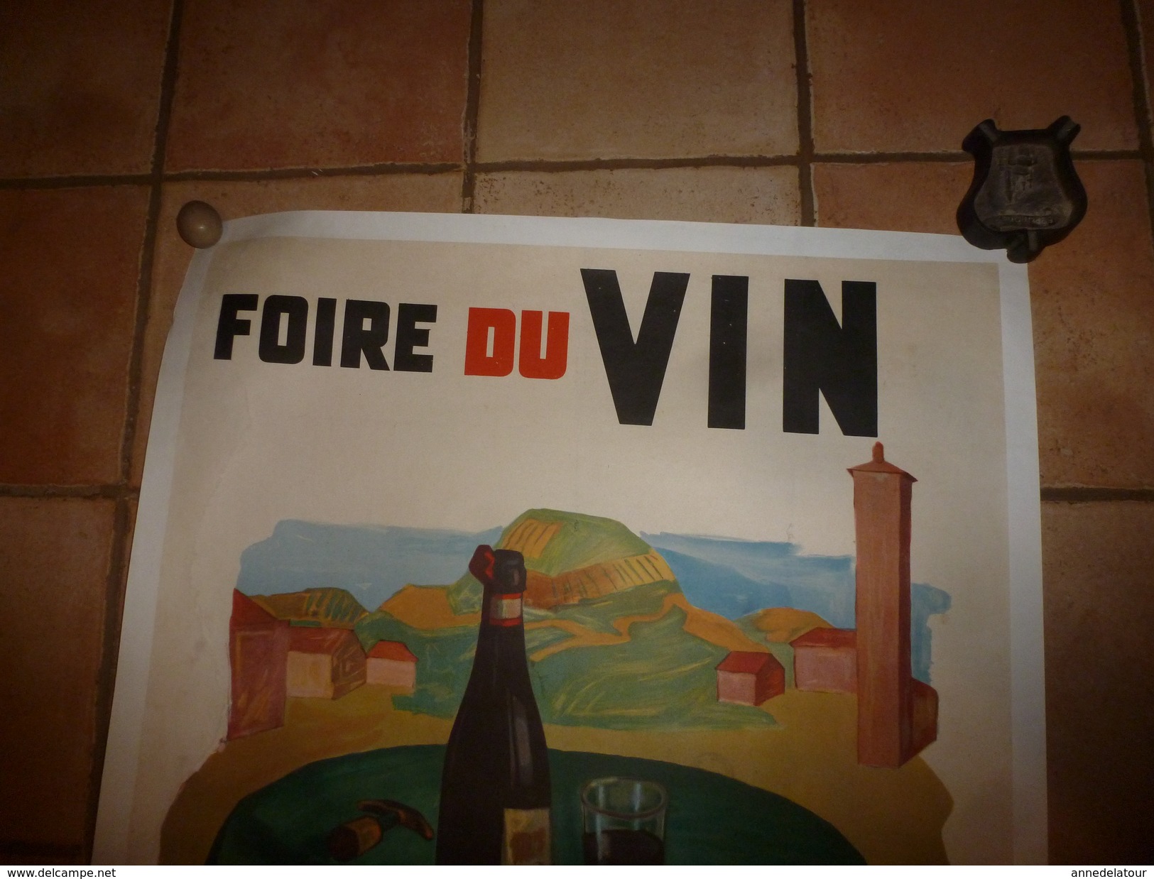 Rare AFFICHE Ancienne Originale FOIRE DU VIN à ASTI ,102 X 75cm Ill Parachinetto ,Stabil.Poligr.ROGGERO &TORTIA ,Torino - Poster & Plakate