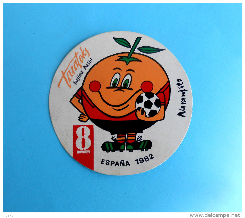 FIFA FOOTBALL WORLD CUP SPAIN '82. * MASCOT NARANJITO - Vintage Sticker * ESPANA 1982. Coupe Du Monde Fussball Futbol - Apparel, Souvenirs & Other