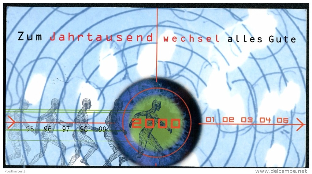 BUND PSo59 Bild 04 Sonderpostkarte JAHRTAUSENDWENDE Gebraucht 2000 - Postkaarten - Gebruikt