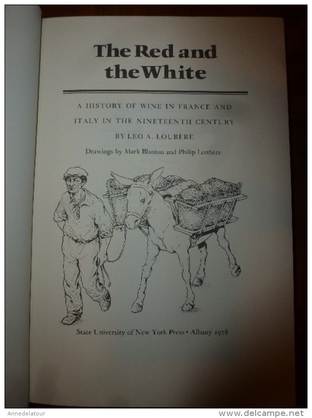 The Red & The White: A History Of Wine In France And Italy In The Nineteenth Century Hardcover – June 30, 1978 - Andere & Zonder Classificatie