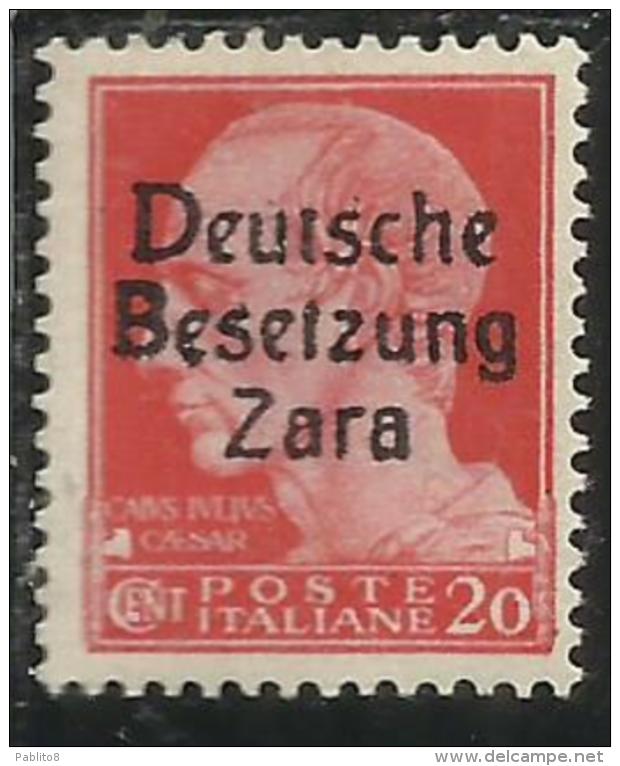 ZARA OCCUPAZIONE TEDESCA 1943 C.20 MNH - Duitse Bez.: Zara