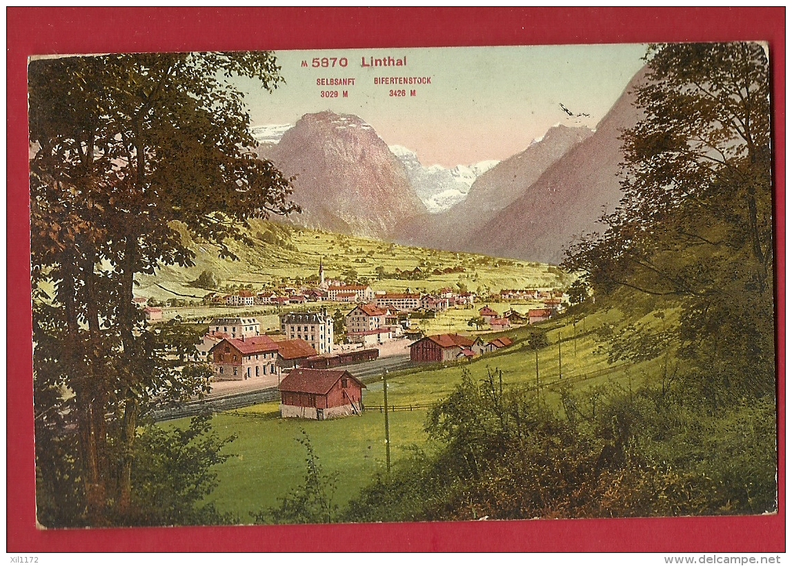 FJD-01  Linthal Glarus Sud, Glaris. Gelaufen In 1925.   Photoglob 5870 - Glarus Süd