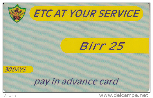 ETHIOPIA - ETC Prepaid Card 25 Birr, Exp.date 05/11/05, Used - Etiopia