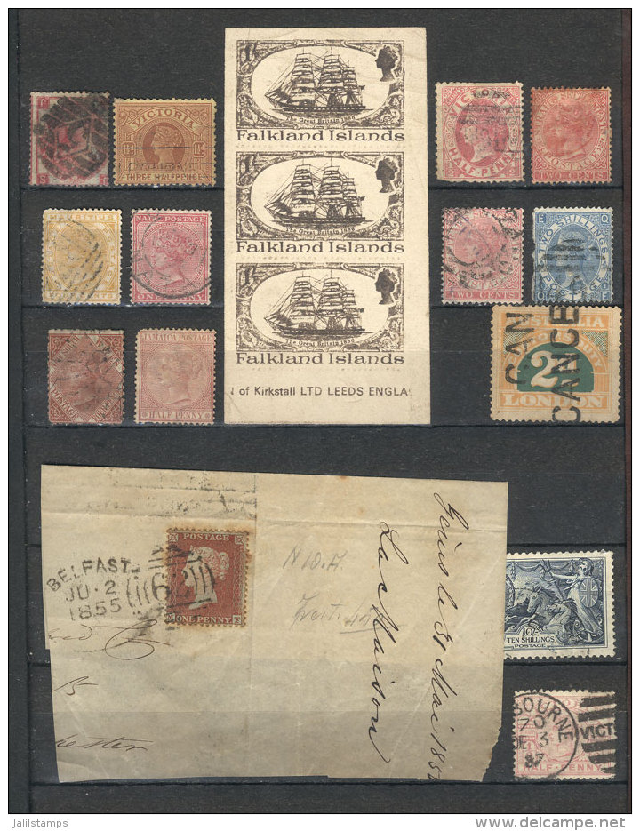 Stockbook With Interesting Accumulation Of Used Or Mint Stamps Of Various Countries And Periods, Mixed Quality,... - Collections (en Albums)