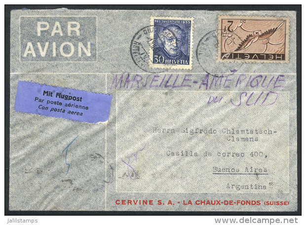 Airmail Cover Sent To Argentina On 1/DE/1933 Franked With 2.30Fr., VF Quality! - Sonstige & Ohne Zuordnung