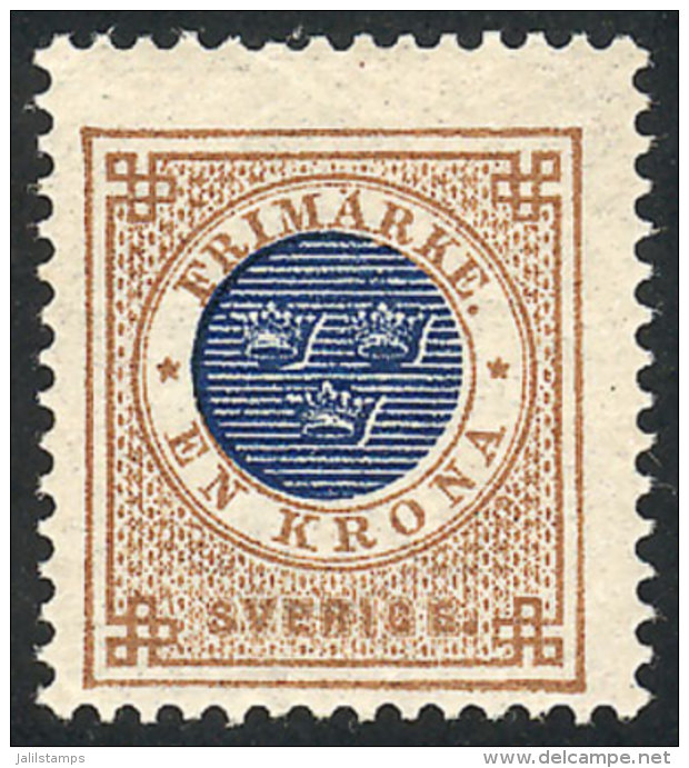 Sc.49, 1886/91 1Kr. Bistre And Dark Blue, Mint, VF Quality, Catalog Value US$100. - Autres & Non Classés