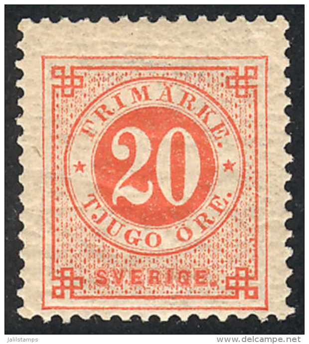 Sc.46, 1886/91 20o. Vermilion, Mint, VF Quality, Catalog Value US$125. - Autres & Non Classés