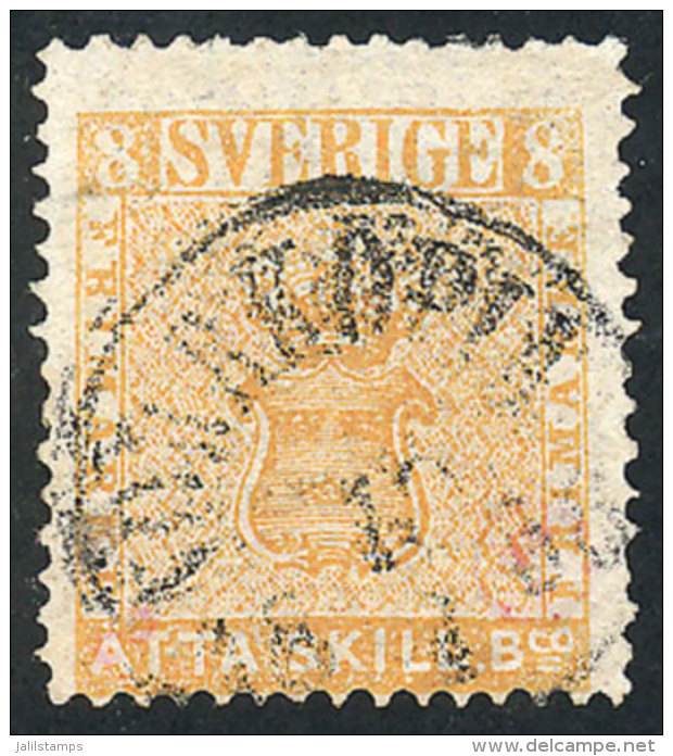 Sc.4e, 1857 8s. Orange-yellow, Used, Fine Quality, Catalog Value US$575. - Autres & Non Classés