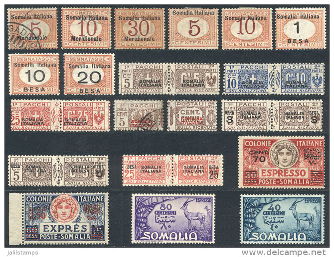 Express, Postage Dues And Parcel Post: Lot Of Good Stamps And Sets, Mint (some MNH) And Used, Fine To VF General... - Somalie