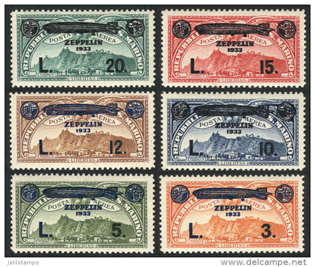 Sc.C11/C16, 1933 Zeppelin, Complete Set Of 6 Values Very Lightly Hinged. A Couple Of Stamps With Very Small Stain... - Autres & Non Classés