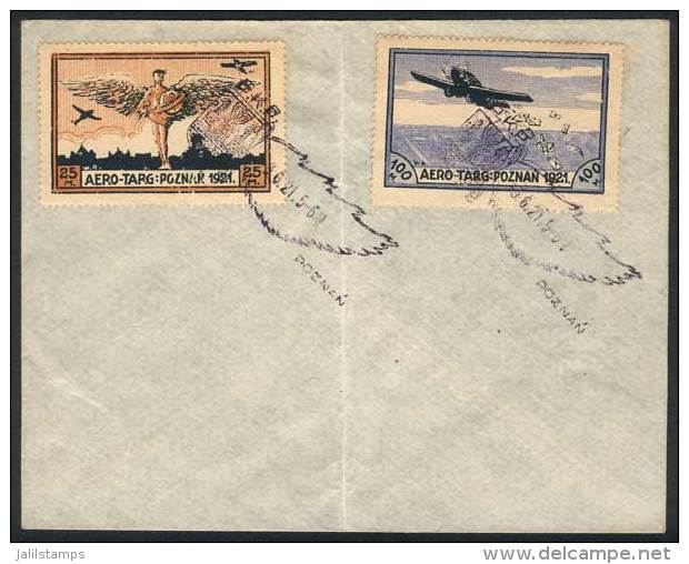 Cover With 2 Cinderellas "AERO-TARG: POZNAN 1921" Of 25 And 100M, With Special Cancel Of 3/JUN/1921, Very Nice! - Sonstige & Ohne Zuordnung