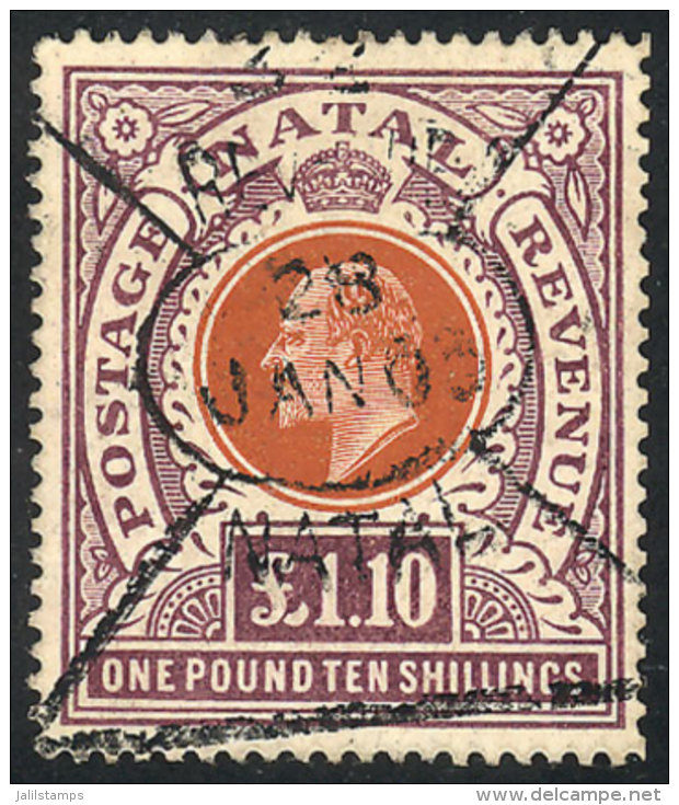 Sc.109, 1904/8 &pound;1.10 Used, Possibly With Fiscal Postmark, Excellent Quality! - Natal (1857-1909)