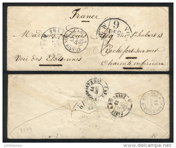 20/NO/1860 Sacrificios-Rochefort, Cover With Original Content, Very Interesting! Cover Sent From Sacrificios, Near... - Mexiko