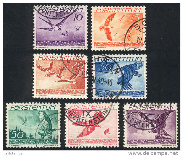 Sc.C17/C23, 1939 Birds, Cmpl. Set Of 7 Used Values, VF Quality, Catalog Value US$47+ - Luftpost