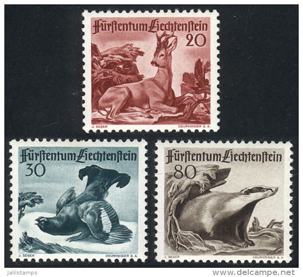 Sc.243/245, 1950 Animals, Cmpl. Set Of 3 Values, Mint Lightly Hinged, VF Quality, Catalog Value US$28+ - Autres & Non Classés