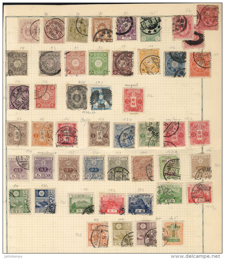 Album Page With Used Stamps, Several Old With Interesting Cancels, Fine General Quality, Low Start! - Lots & Serien