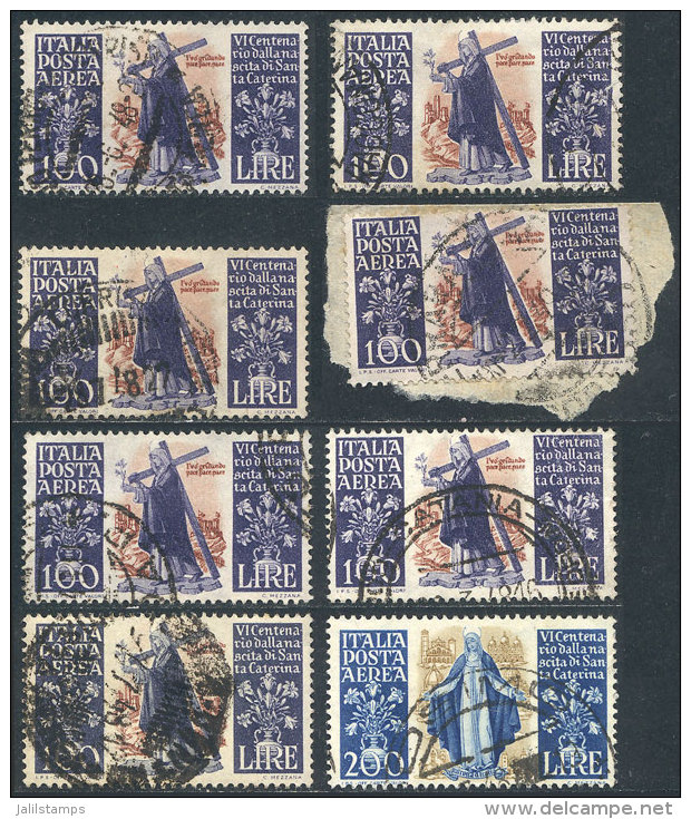 Yvert 129 X7 Used Examples + Yv.130, Fine To Very Fine Quality, Catalog Value Euros 395. - Non Classés