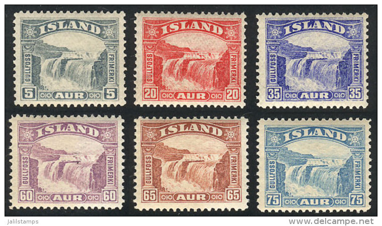 Sc.170/175, 1931/2 Gullfoss Waterfall, Cmpl. Set Of 6 Values, MNH, VF Quality, Catalog Value US$203 (for A Set With... - Autres & Non Classés