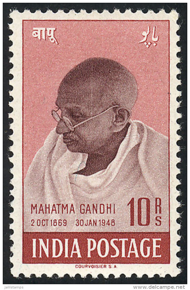 Sc.206, 1940 Gandhi 10R., High Value Of The Set, MNH, VF Quality! - Sonstige & Ohne Zuordnung