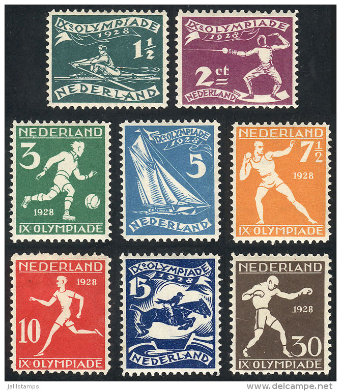 Sc.B25/B32, 1928 Olympic Games, Cmpl. Set Of 8 Values, VF, Catalog Value US$46+ - Neufs