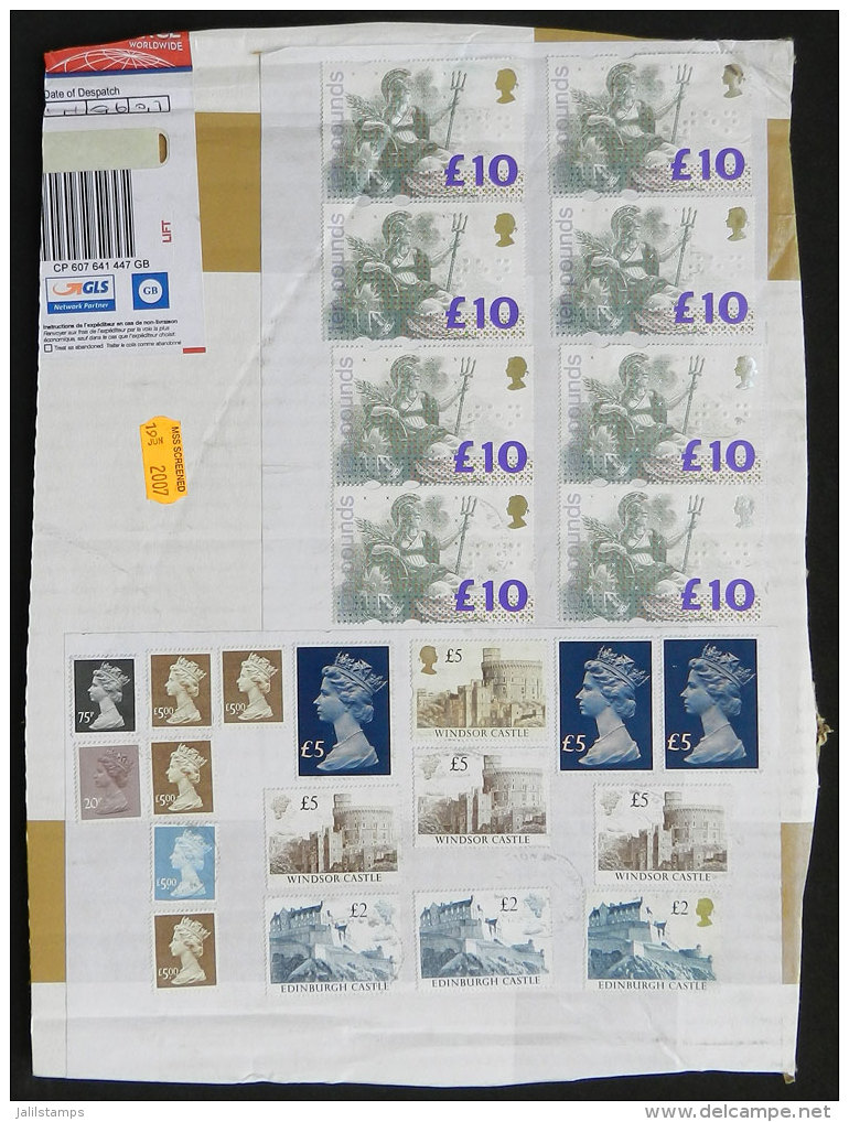 Front Of A Parcel Post Used On 19/JUN/2007 With Large Postage Of &pound;146.95, VF Quality, Spectacular! - Autres & Non Classés