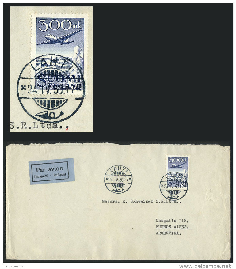 Airmail Cover Sent From Lahti To Argentina On 24/AP/1950, Franked By Sc.C3 Alone, Excellent Quality! - Sonstige & Ohne Zuordnung