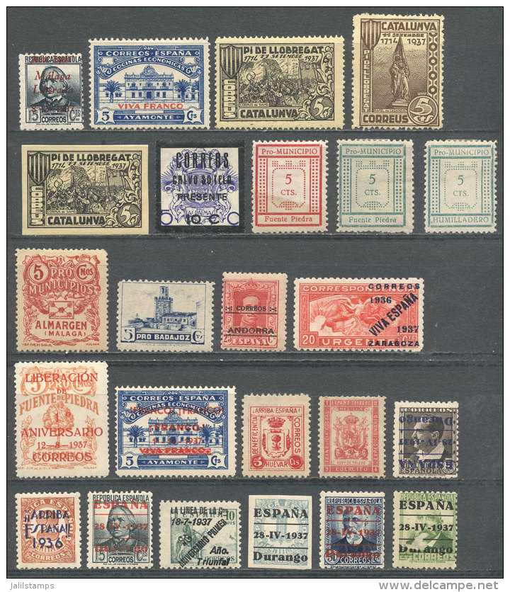 CIVIL WAR And Local Issues: Interesting Lot Of Stamps, Most Overprinted, Almost All Of VF Quality! - Autres & Non Classés