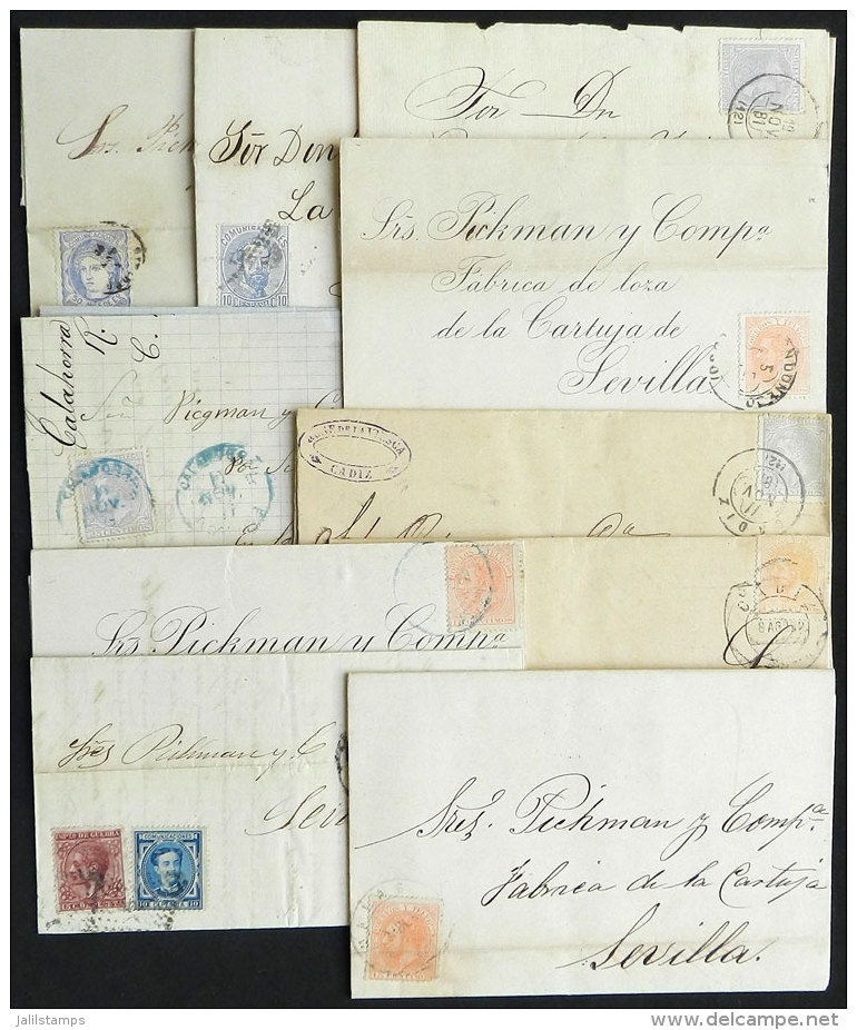 10 Letters And Folded Covers Used Between Circa 1870 And 1873, Interesting Postmarks, VF General Quality! - Autres & Non Classés