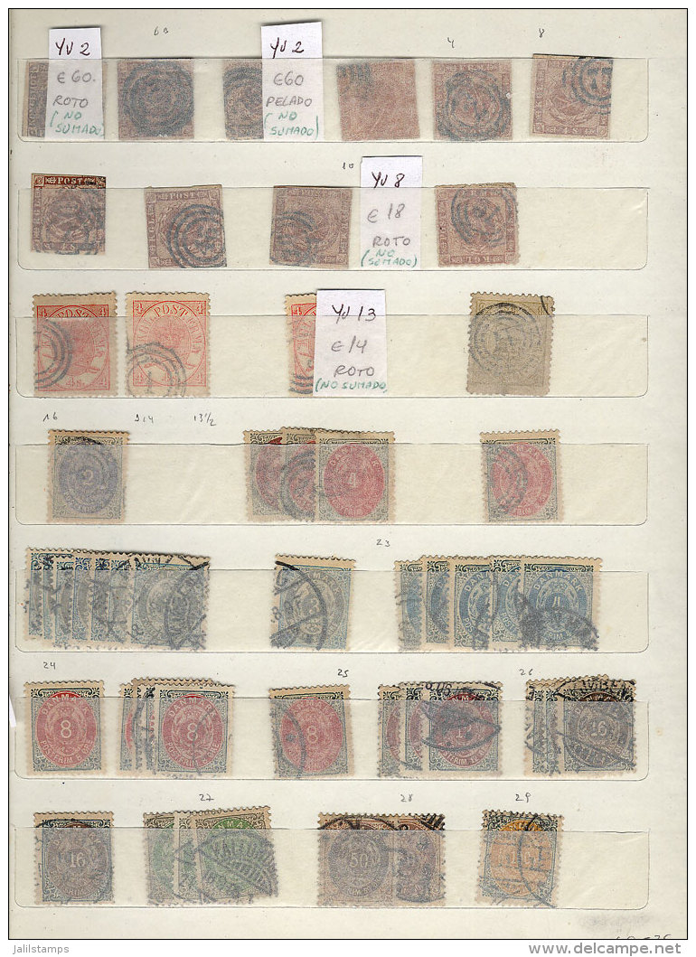 Accumulation Of Used Stamps In A Stockbook, Including Many Interesting Values, Fine General Quality. There Are Also... - Sammlungen