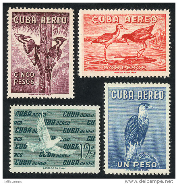 Sc.C205 + C235/7, 1960 And 1962, Birds, Cmpl. Set Of 4 Values, MNH, Excellent Quality, Catalog Value US$62+ - Poste Aérienne