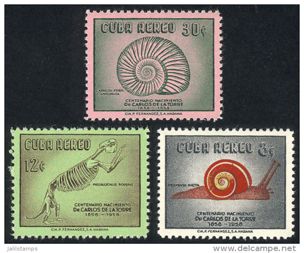 Sc.C182/4, 1958 Animals, Cmpl. Set Of 3 Values, Mint Lightly Hinged, VF Quality, Catalog Value US$30. - Poste Aérienne