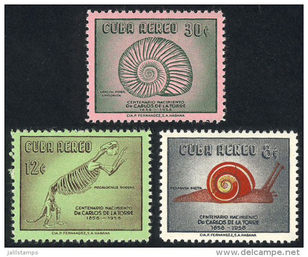 Sc.C182/4, 1958 Animals, Cmpl. Set Of 3 Values, Mint Lightly Hinged, VF Quality, Catalog Value US$30. - Luftpost