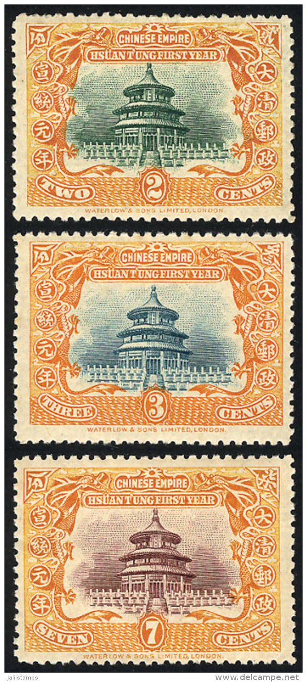 Sc.131/133, 1909 Cmpl. Set Of 3 Values, Mint Original Gum, Fine To VF Quality, Catalog Value US$38+ - Sonstige & Ohne Zuordnung