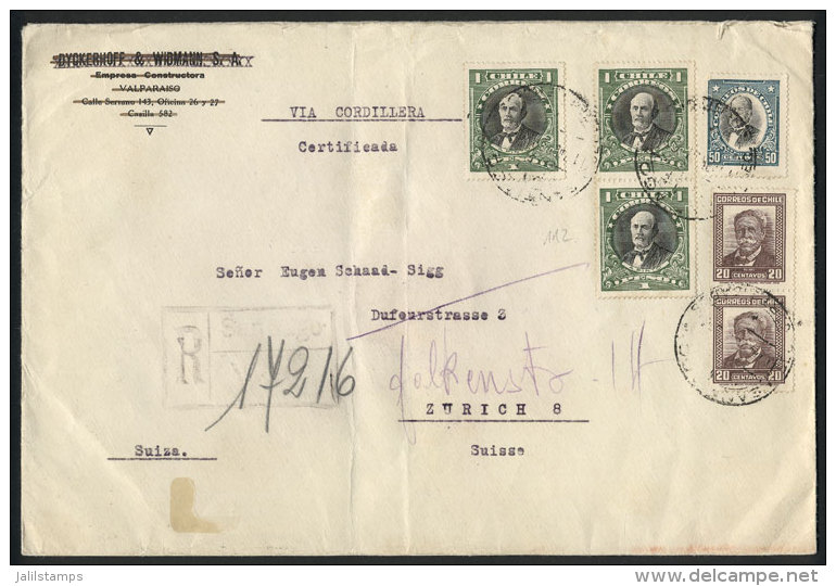 4 Covers Sent To Switzerland Between 1929 And 1948, Nice High Postages, Very Fine Quality, Market Value US$50 Or... - Chile