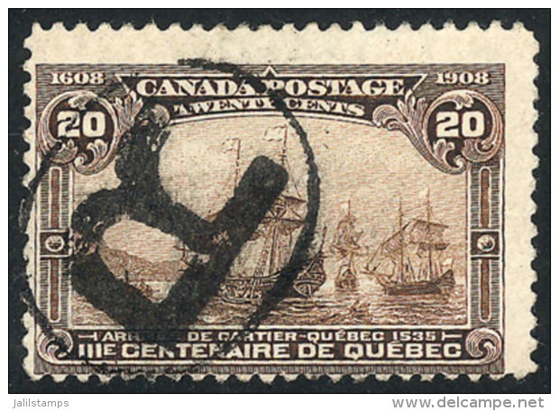 Sc.103, 1908 20c. Chestnut, Used, Good Example, Catalog Value US$225. - Autres & Non Classés