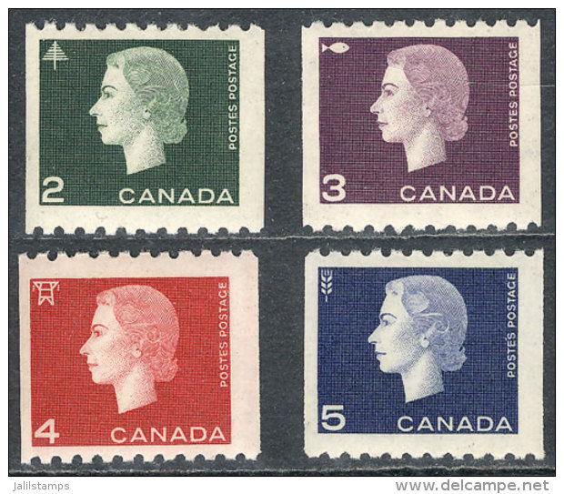 Sc.406/409, 1962/3 Elizabeth II, Coils (set Of 4 Values), MNH, VF Quality, Catalog Value US$17+ - Autres & Non Classés